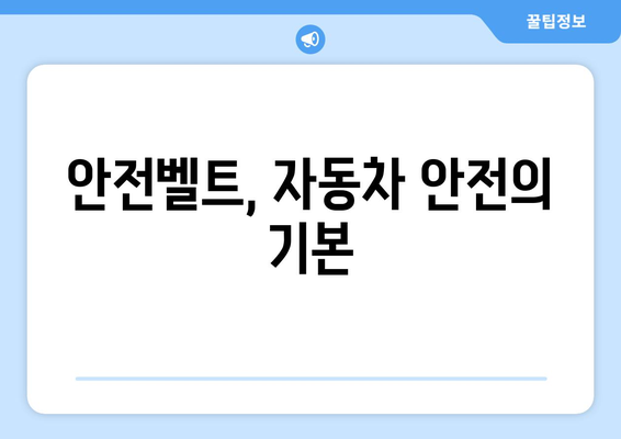 3점식 안전벨트| 안전을 위한 필수 장비, 제대로 알고 사용하기 | 안전벨트, 자동차 안전, 교통사고 예방