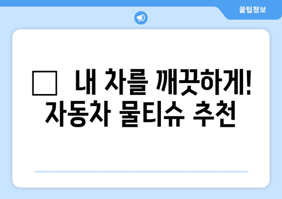 자동차 필수템! 🚗  내 차를 위한 물티슈 추천 & 사용 꿀팁 | 자동차 청소, 실내 관리, 차량용품, 닦는법