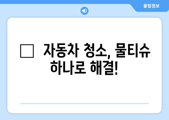 자동차 필수템! 🚗  내 차를 위한 물티슈 추천 & 사용 꿀팁 | 자동차 청소, 실내 관리, 차량용품, 닦는법